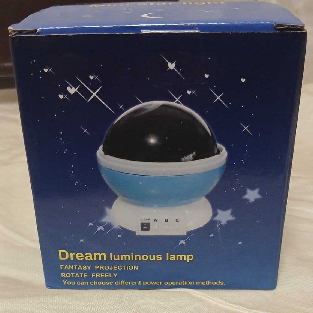 MINI STAR LIGHT Dream Luminous Lamp with Black and Blue Design NWT